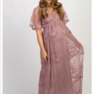 Pinkblush Maternity lace photo shoot dress